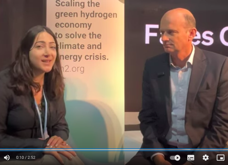COP27: “Green hydrogen is one of the bright spots of this COP” – Jonas Moberg, CEO of GH2
